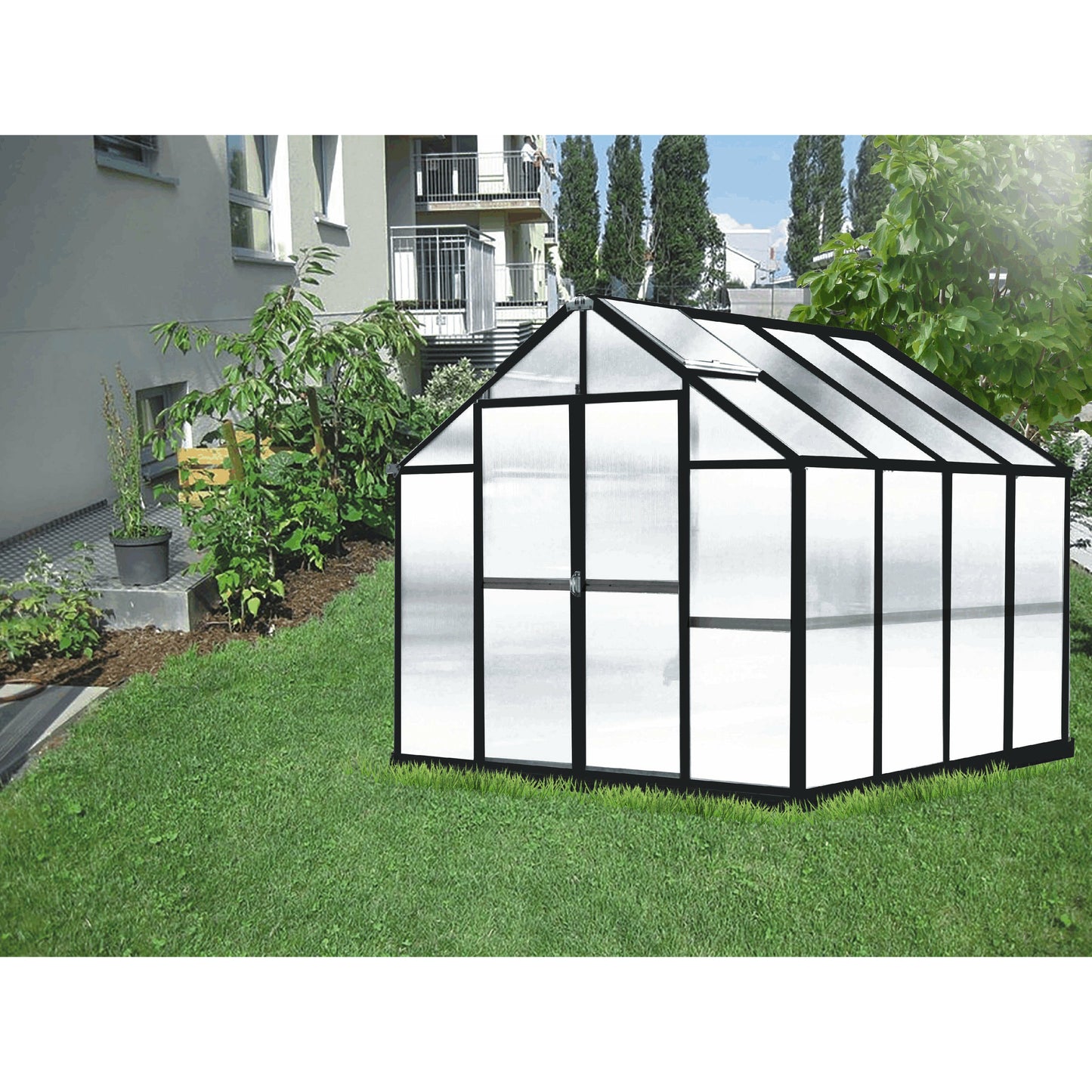 Mont Growers Edition Greenhouse 8FTx 8FT - Black Finish MONT-8-BK-GROWERS