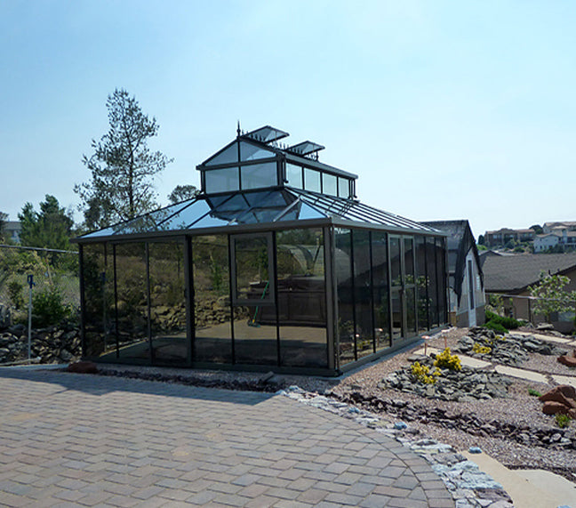Exaco Janssens Cathedral Victorian Greenhouse with Large Cupola 15 x 20 Ft