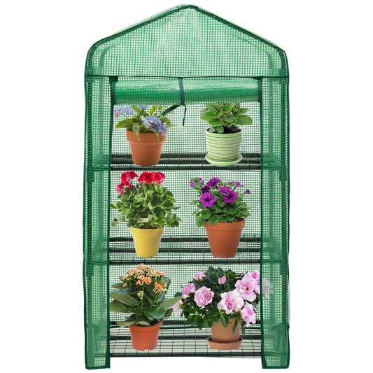 GENESIS 4 Tier Portable Rolling Greenhouse with Opaque Cover GEN-4PE