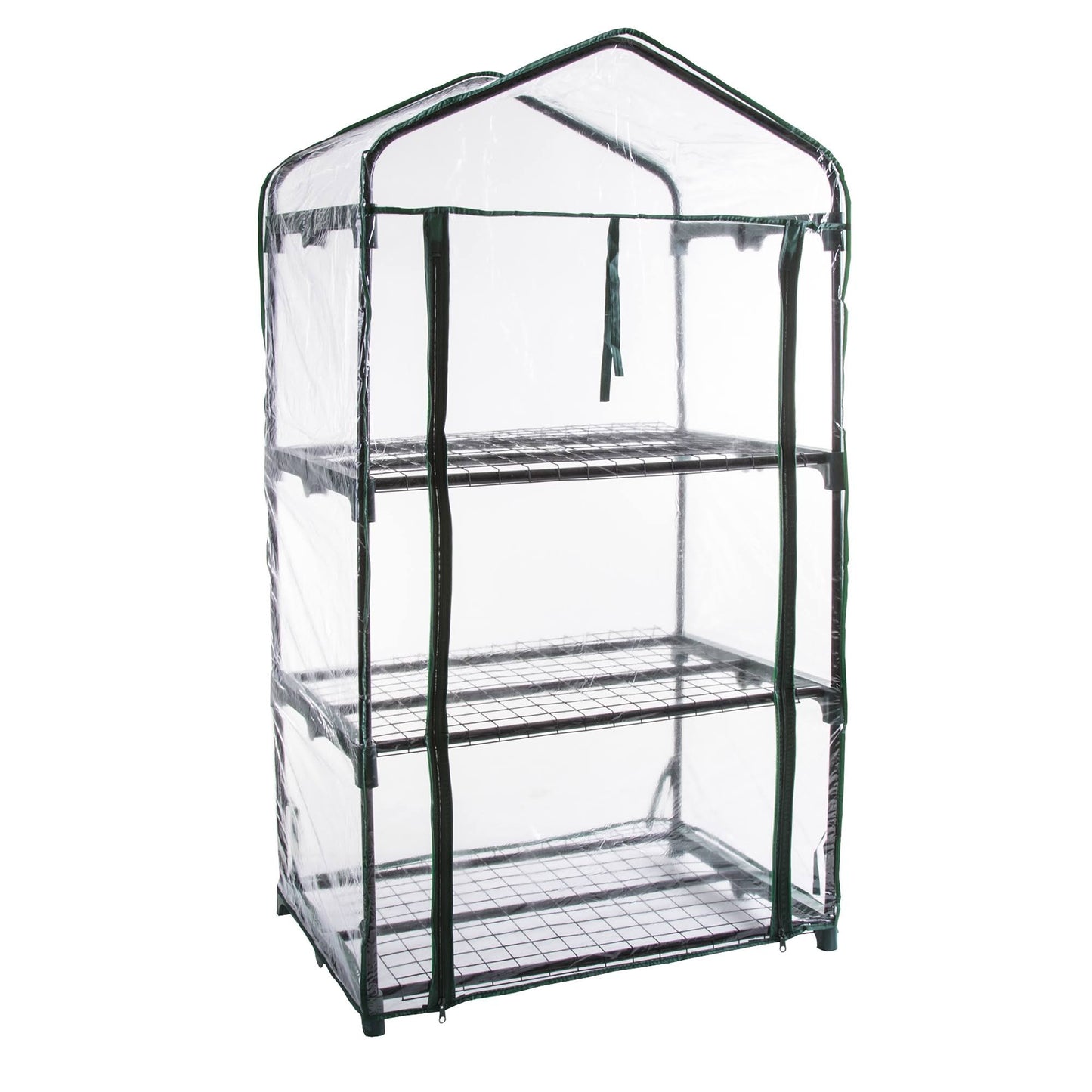 GENESIS 3 Tier Portable Rolling Greenhouse with Clear Cover GEN-3PVC