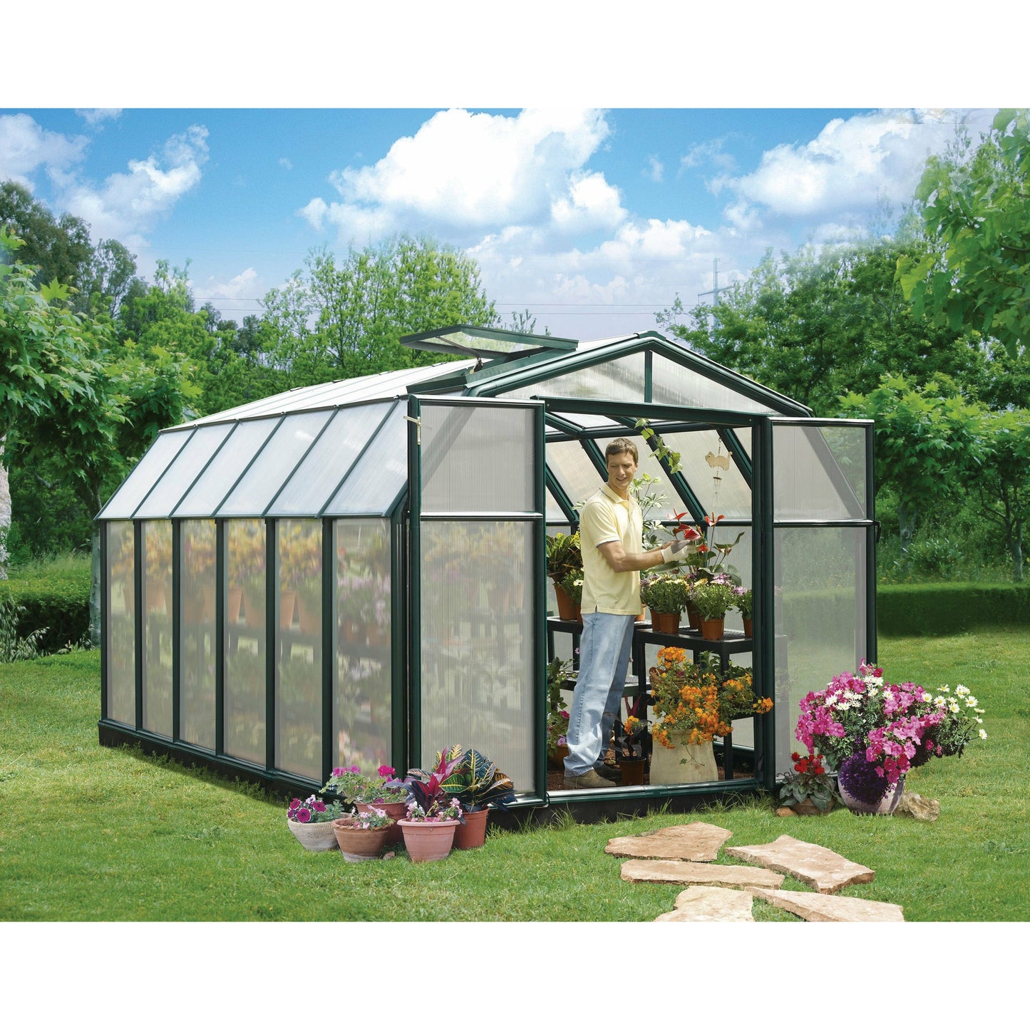 Rion Hobby Gardener 8' x 12' Greenhouse