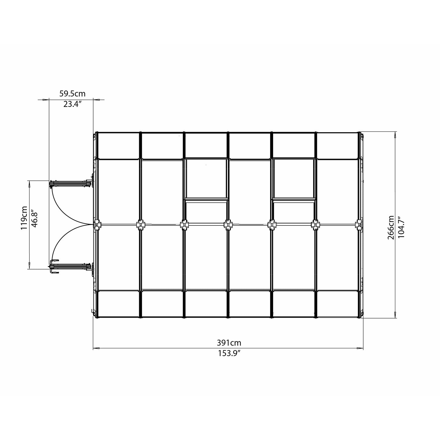 Rion Hobby Gardener 8' x 12' Greenhouse