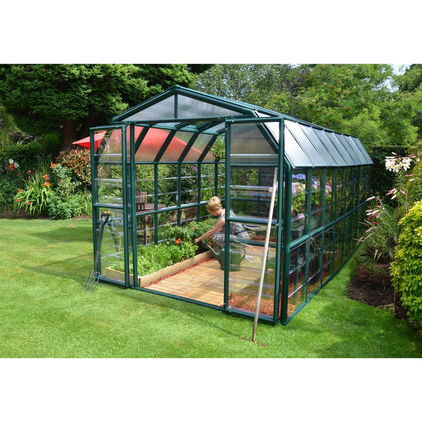 Rion Grand Gardener 8' x 16' Greenhouse - Clear