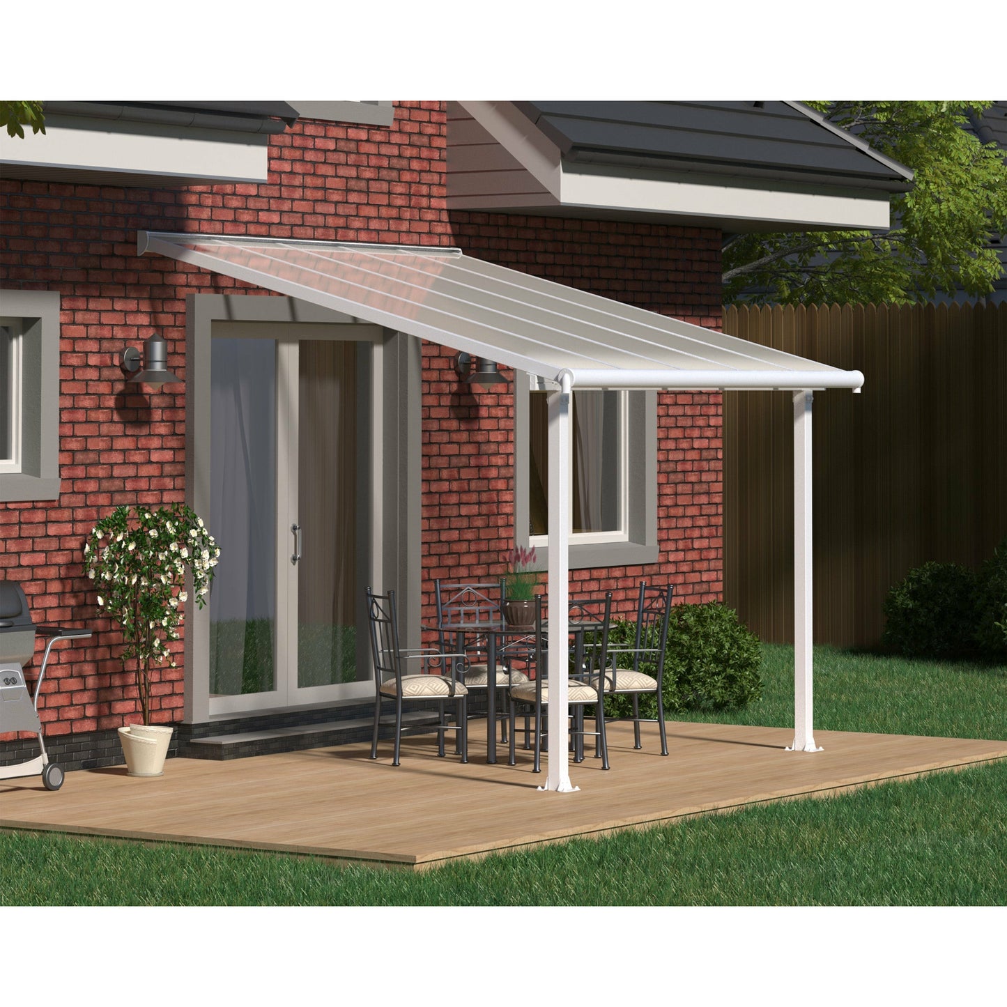 Palram Olympia 10' x 10' Patio Cover - White/White