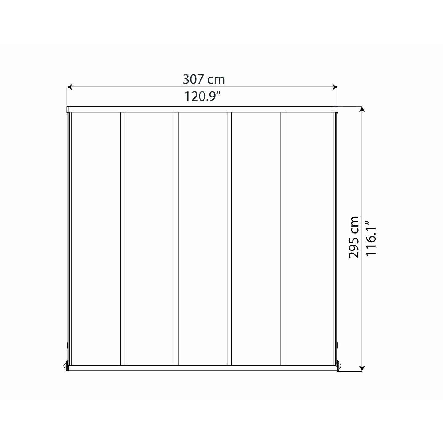 Palram Olympia 10' x 10' Patio Cover - White/White