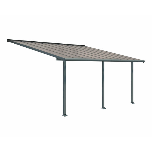 Palram Olympia 10' x 18' Patio Cover - Gray/Bronze