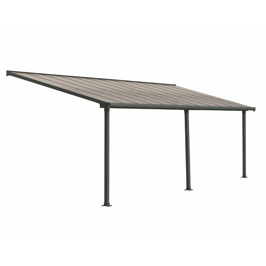 Palram Olympia 10' x 24' Patio Cover - Gray/Bronze