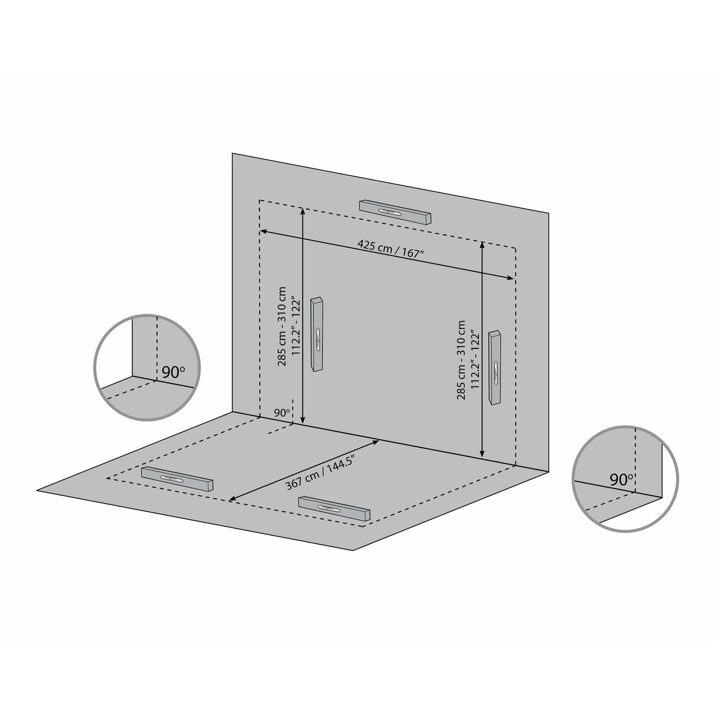 Palram SanRemo 13' x 14' Patio Enclosure - White with Screen Doors (6)