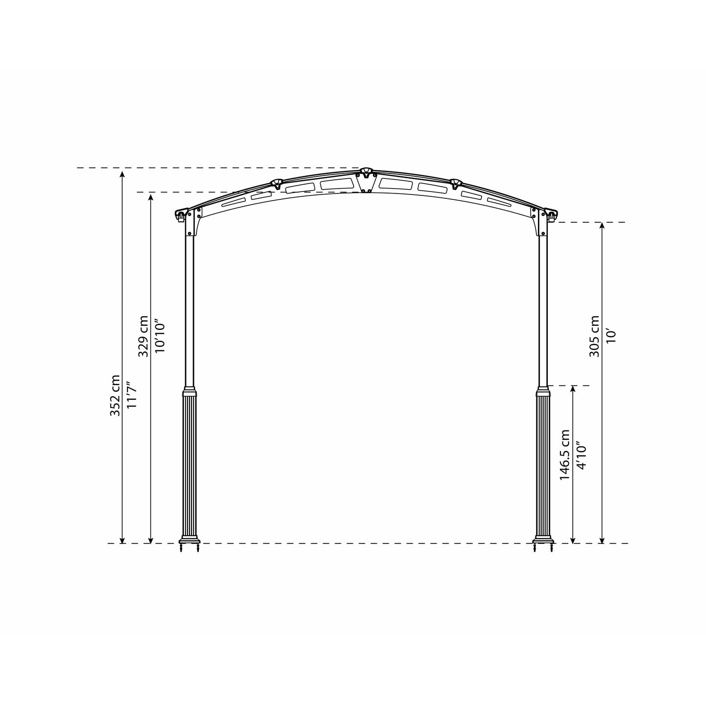 Palram Arcadia Alpine 12 x 28 Carport