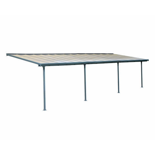 Palram Feria 10' x 28' Patio Cover - Gray