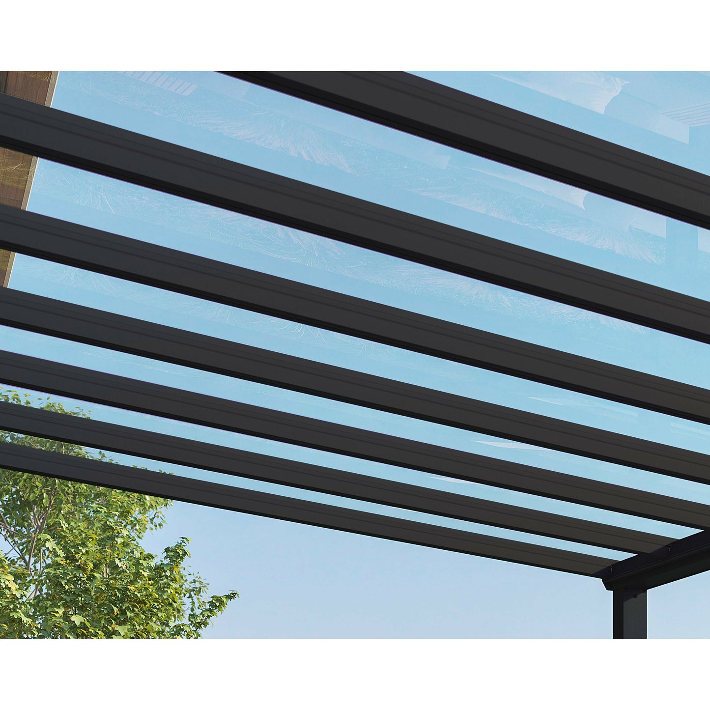 PALRAM STOCKHOLM PATIO COVER GRAY CLEAR 11x27
