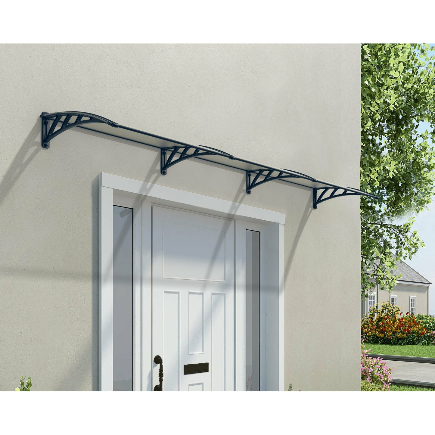 Palram Neo 3540 Door Canopy Awning Gray/Clear
