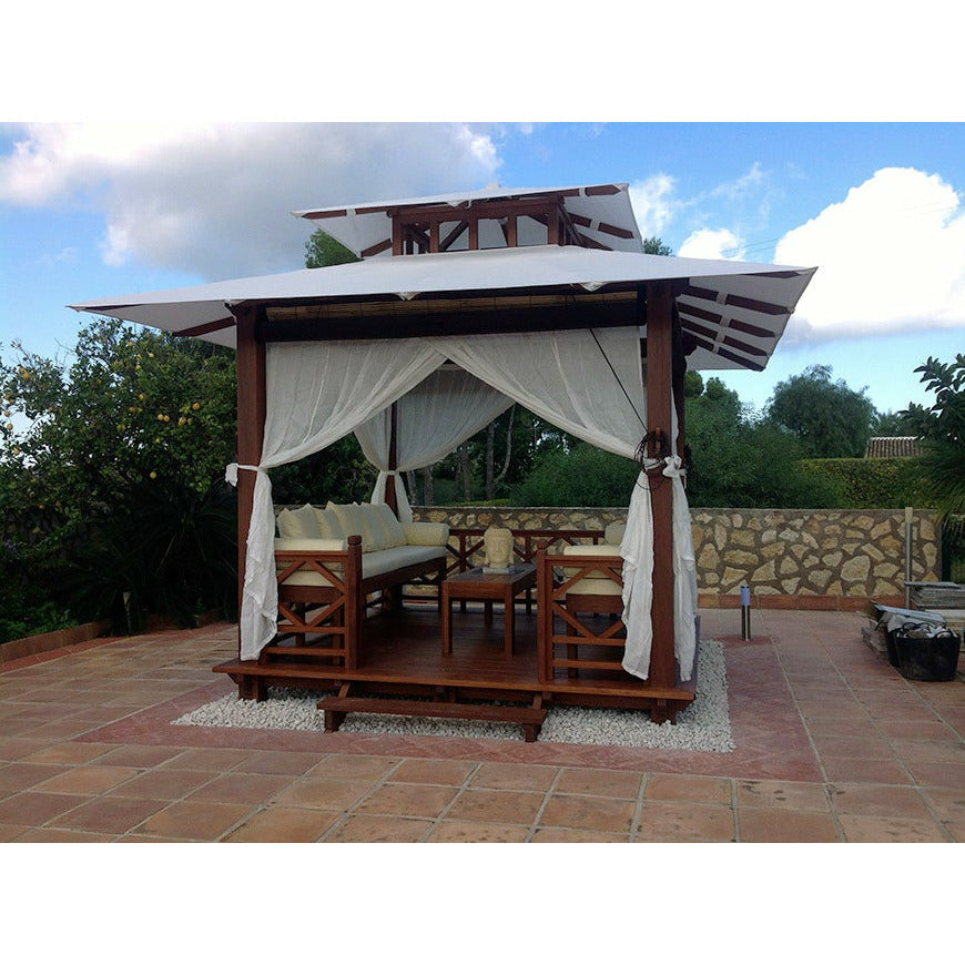 Exaco Exquisite Handcrafted Solid Wood Gazebo from Bali Indonesia - 100 sq.ft