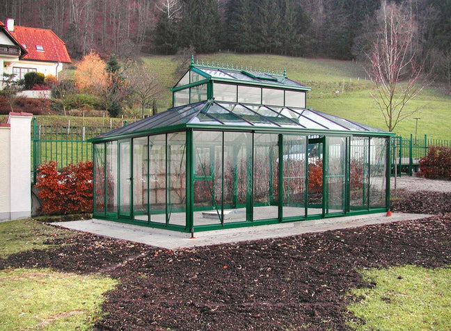 Exaco Janssens Cathedral Victorian Greenhouse with Large Cupola 15 x 20 Ft