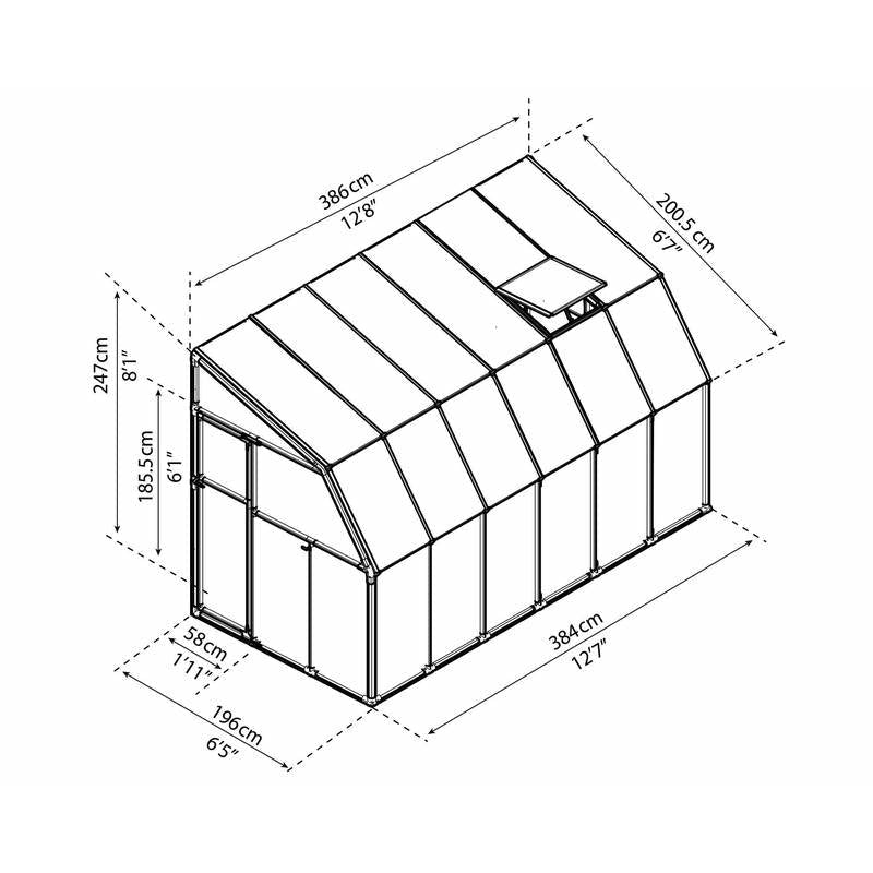 Palram - Canopia Sun Room 6' x 12' - White