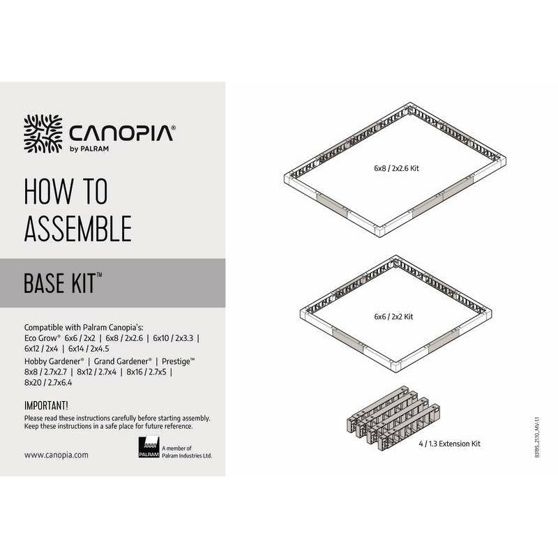 Palram - Canopia Hobby/Grand Gardener 8' x 8' Base Kit