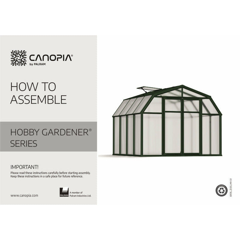 Palram - Canopia Hobby Gardener 8' x 12' Greenhouse