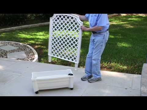 calypso self watering planter Exaco Calypso Planter with Trellis and Water Reservoir – Planet Greenhouse